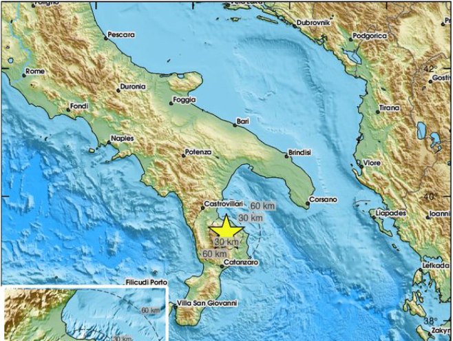 Земљотрес на југу Италије (Фото: x.com/LastQuake) - 