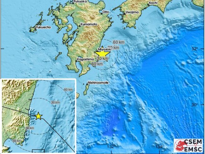 Земљотрес у Јапану (Фото: EMSC) - 