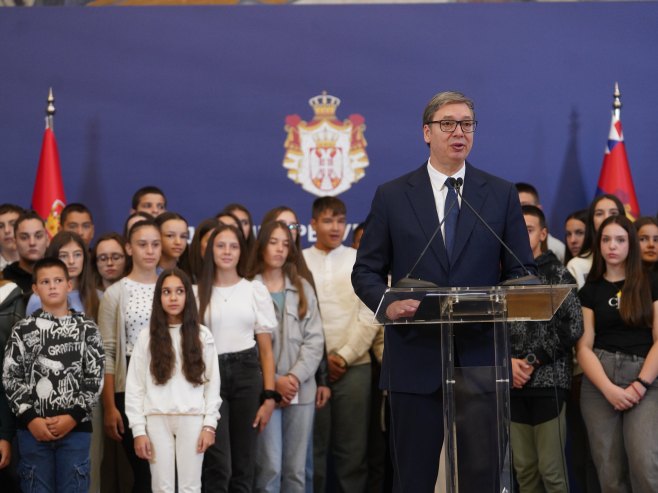 Пријем код предсједника Србије за ученике и наставнике (Фото: Танјуг/Немања Јовановић)