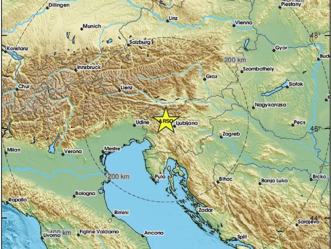 Земљотрес јачине 3,5 степени по Рихтеру погодио Словенију, осјетио се у цијелој земљи