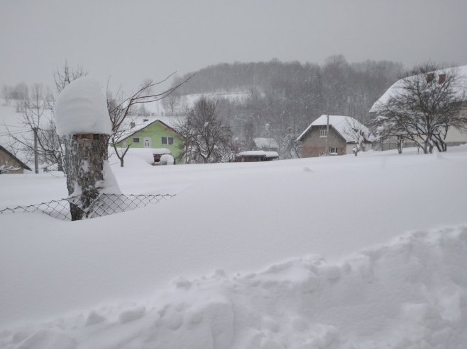 Кнежево, снијег - Фото: РТРС