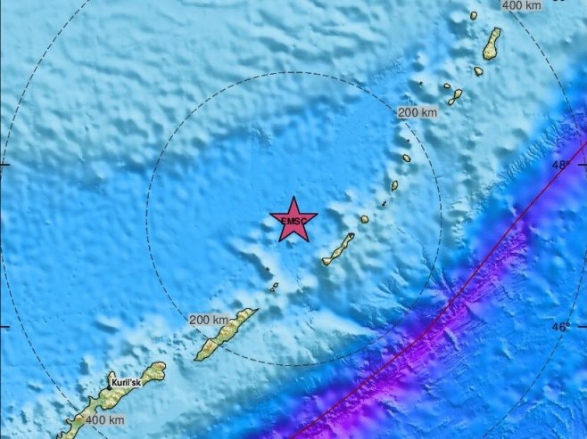 Снажан земљотрес на руским Курилским острвима