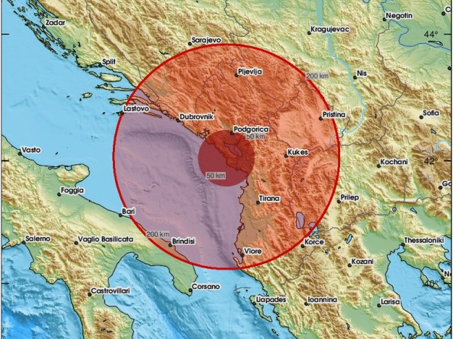 Земљотрес у пограничном дијелу са Албанијом