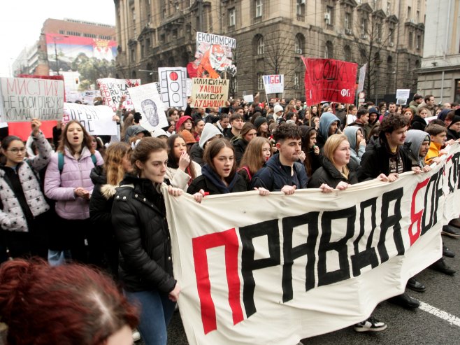 Протести у Београду (Фото: TANJUG/ SAVA RADOVANOVIĆ/ bg) - 