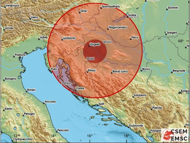 Земљотрес од 4,5 степени Рихтерове скале погодио Сисак, осјетио се и у БиХ