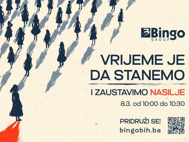 Кампањи Бинго Груп против насиља над женама за 24 часа се придужило више од 10.000 грађана