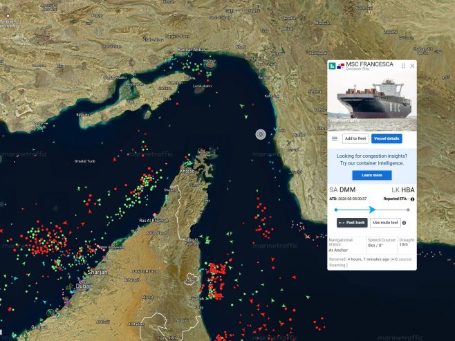 Иранска национална гарда зауставила брод на којем су четири црногорска поморца Иранска национална гарда зауставила брод на којем су четири црногорска поморца